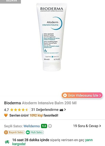 Bioderma atoderm nemlendirici