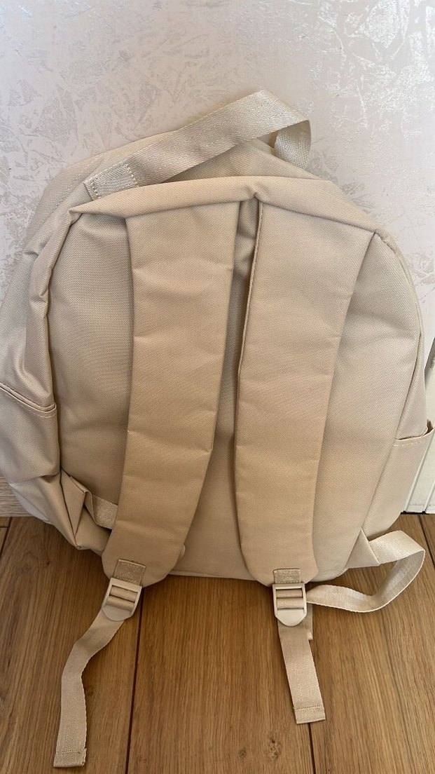 Bej okul çantası - Görsel 3