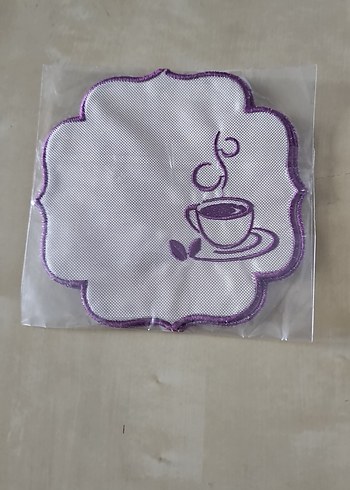Mor Nakışlı Vintage kahve sunumluk