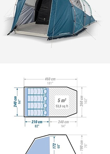 Arpenaz 4.1 Fresh Black Çadır 