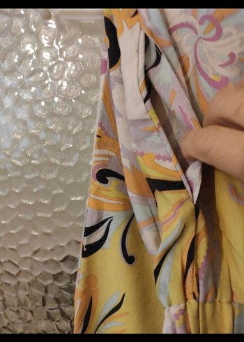 Zara Bohem Çok Renkli Salaş Uzun Kadın Pantolon cepli