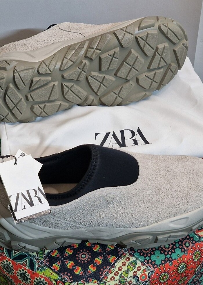 Orjinal Zara Kalın hakiki süet deri koşu spor ayakkabı - Görsel 2