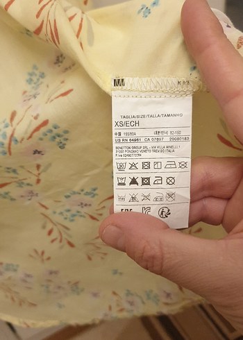 BENETTON Sarı Bohem Uzun Kollu Gömlek - Görsel 5