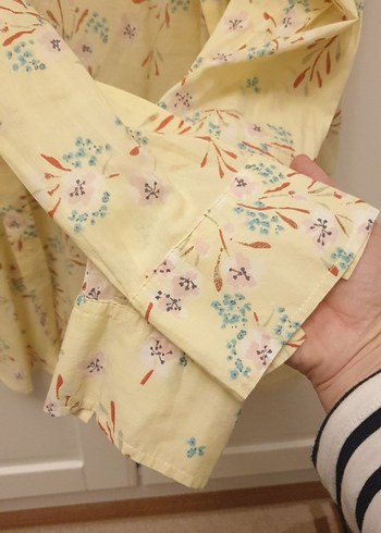 BENETTON Sarı Bohem Uzun Kollu Gömlek - Görsel 4