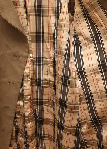 Bej Düğmeli Midi Kadın Trençkot - Görsel 3