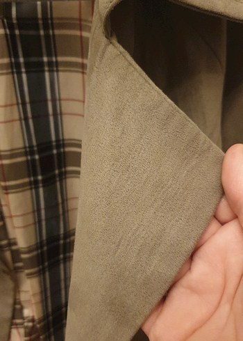 Bej Düğmeli Midi Kadın Trençkot - Görsel 5