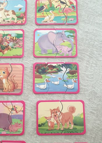 Beden Renk Pastel Renkli Çocuk Puzzle Seti