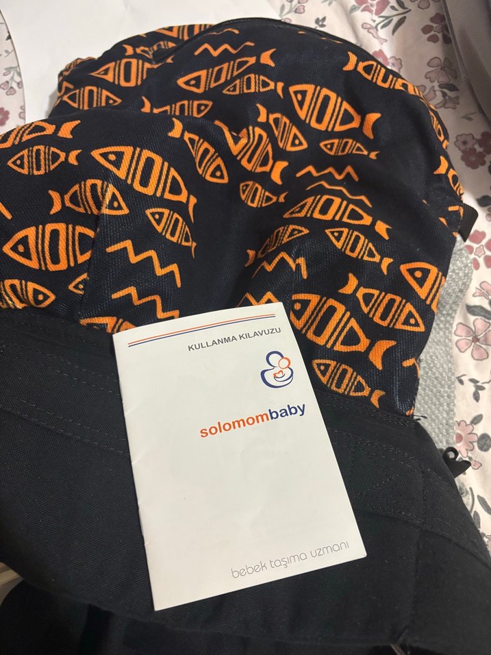 Balık Kraker Desenli Siyah Bebek Kangurusu - Görsel 4