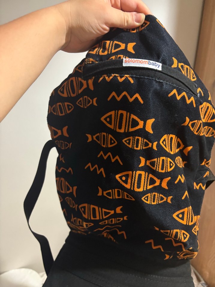 Balık Kraker Desenli Siyah Bebek Kangurusu - Görsel 2