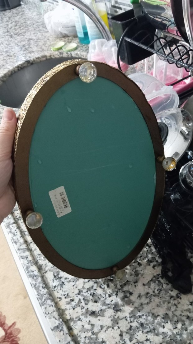 Altın Renkli Parlak Dekoratif Aynali tepsi - Görsel 2