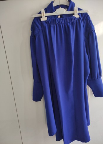 Parlak Mavi Kadın Uzun Kollu takım - Görsel 4