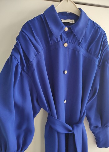 Parlak Mavi Kadın Uzun Kollu takım - Görsel 3