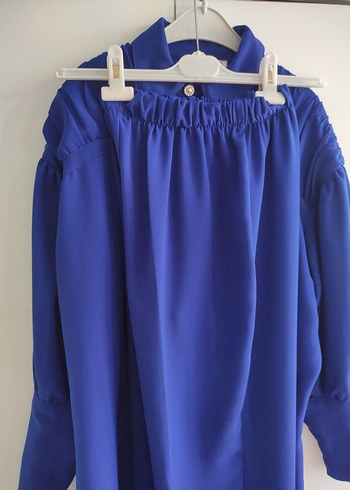 Parlak Mavi Kadın Uzun Kollu takım - Görsel 5