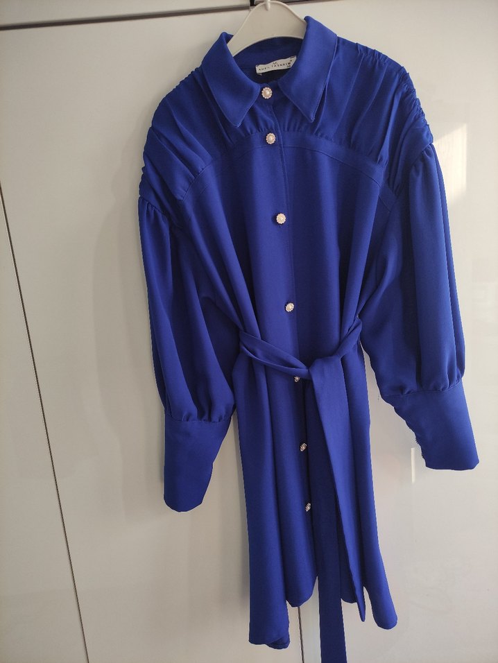 Parlak Mavi Kadın Uzun Kollu takım - Görsel 2