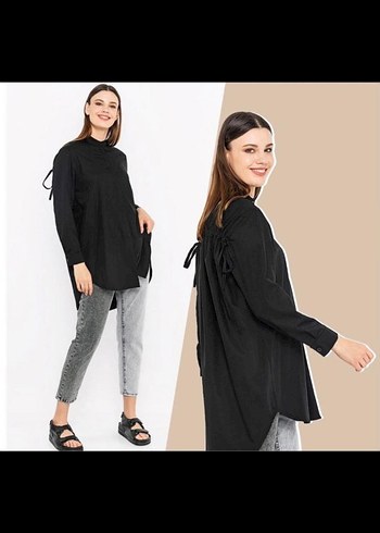 Siyah Uzun Kollu gömlek - Görsel 2