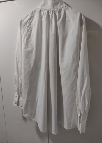 Düğmeli Beyaz  Kadın Gömlek - Görsel 4