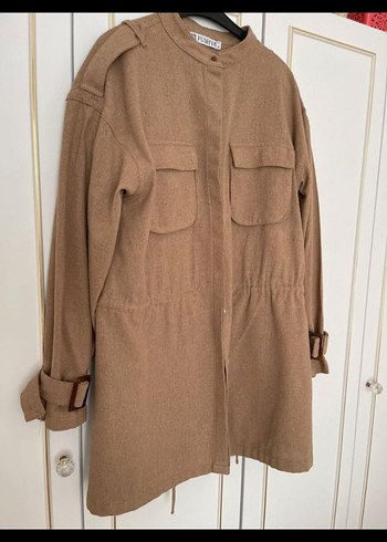 Kadın Camel  Kemerli Trençkot - Görsel 4