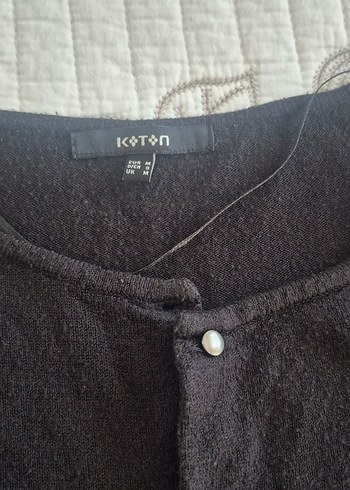 Düğmeli Siyah Kadın Hırka - Görsel 2