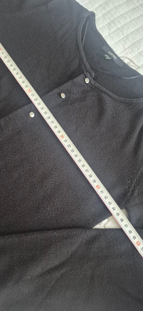 Düğmeli Siyah Kadın Hırka - Görsel 3