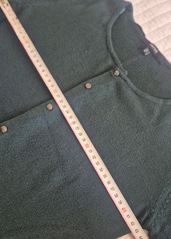 Düğmeli Yeşil Kadın Hırka - Görsel 2