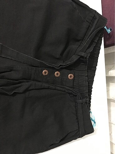 42 Beden siyah Renk Kadın kot ince kumaşlı bol paça pantolon