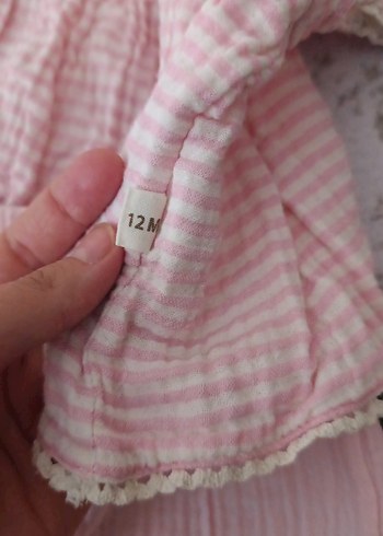 6 Ay Beden Dantelli Pembe Bebek Kız Takımı
