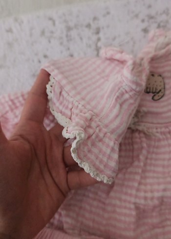 Dantelli Pembe Bebek Kız Takımı - Görsel 5