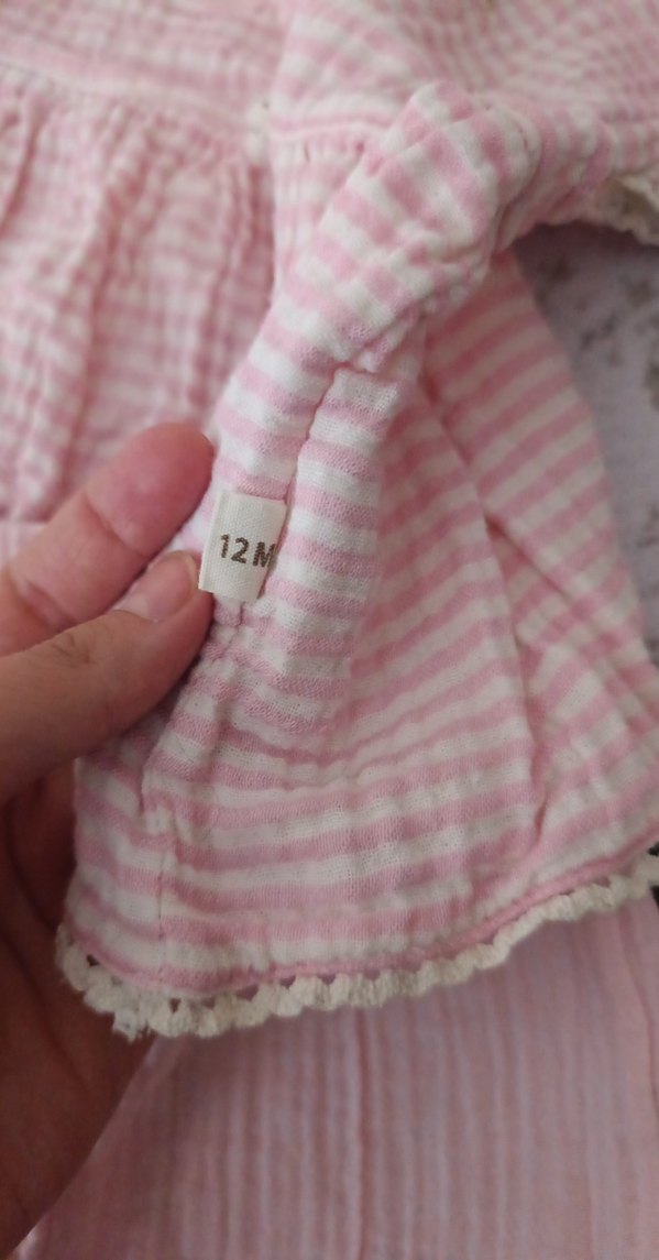 Dantelli Pembe Bebek Kız Takımı - Görsel 3