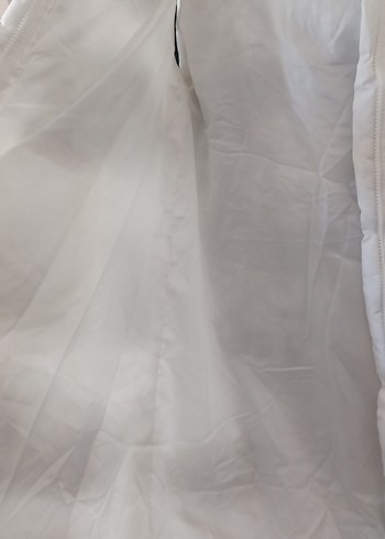 Düğmeli Beyaz Keten Kadın Yelek - Görsel 4