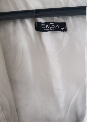 Düğmeli Beyaz Keten Kadın Yelek - Görsel 3