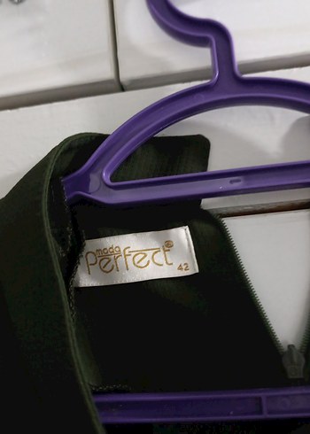 Uzun Kol Drapeli Siyah Ofis Tunik - Görsel 2