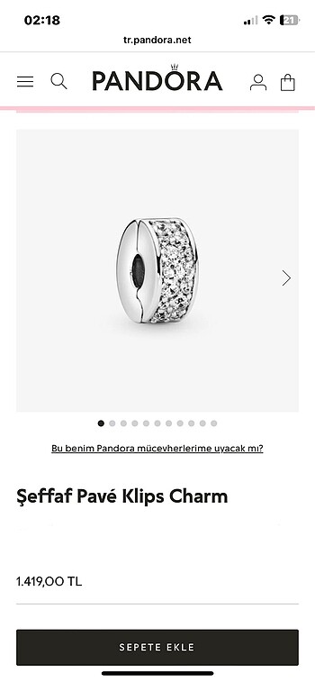  Beden Pandora charm