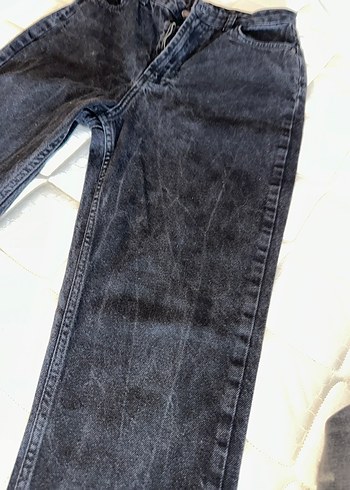 38 Beden Siyah Kadın Denim Midi Boy Pantolon