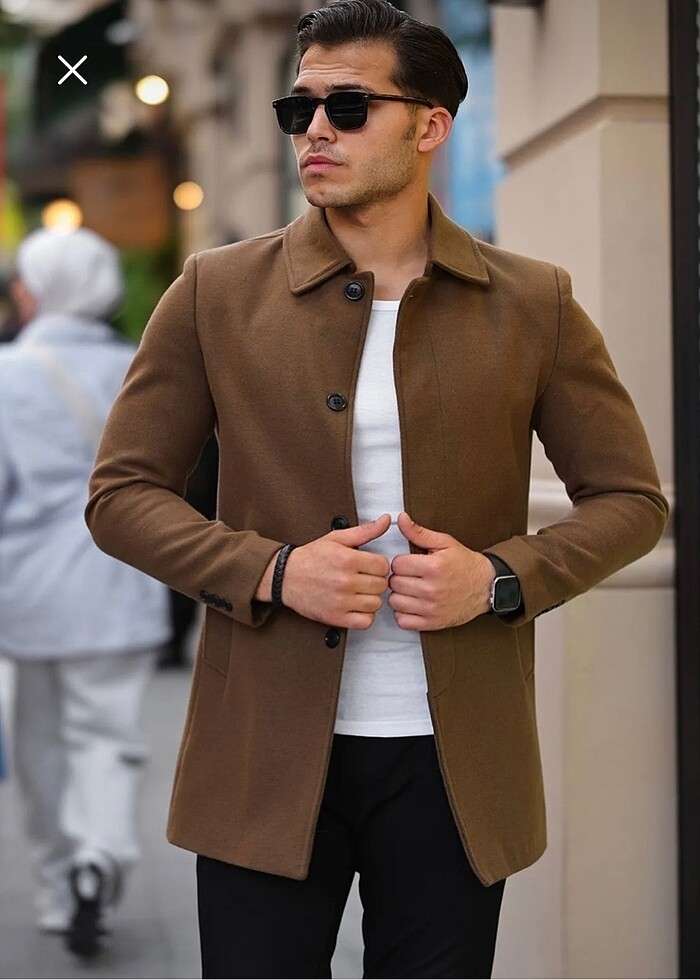 Dar kesim uzun kaşe kaban - Görsel 2