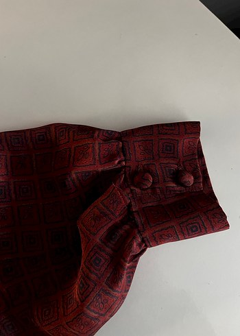 Diğer Bordo Vintage Gömlek