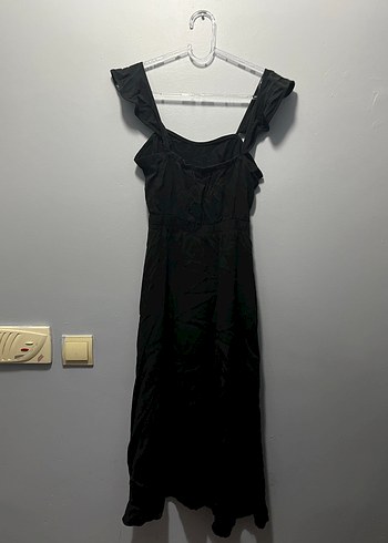 Lacivert Uzun yazlık Elbise - Görsel 2