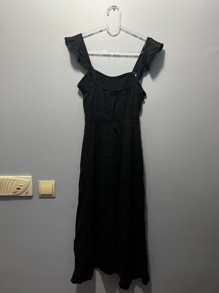 Lacivert Uzun yazlık Elbise - Görsel 2