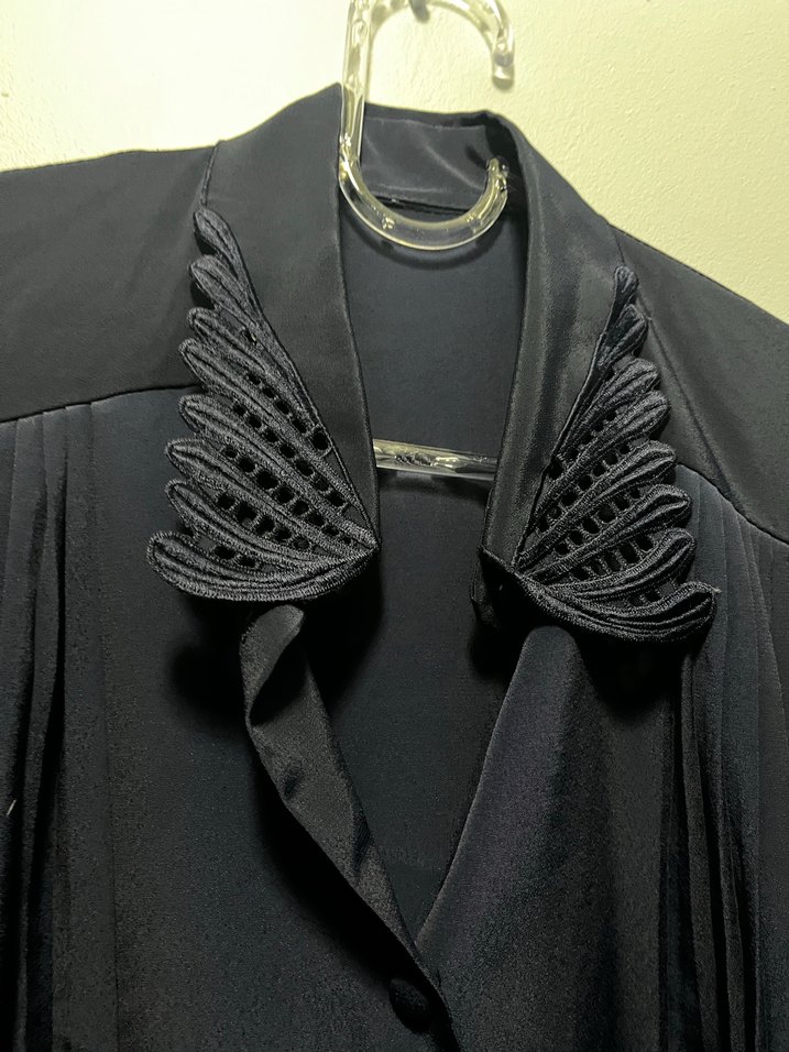 Lacivert Kadın Geniş Kesim kısa kollu gömlek - Görsel 3