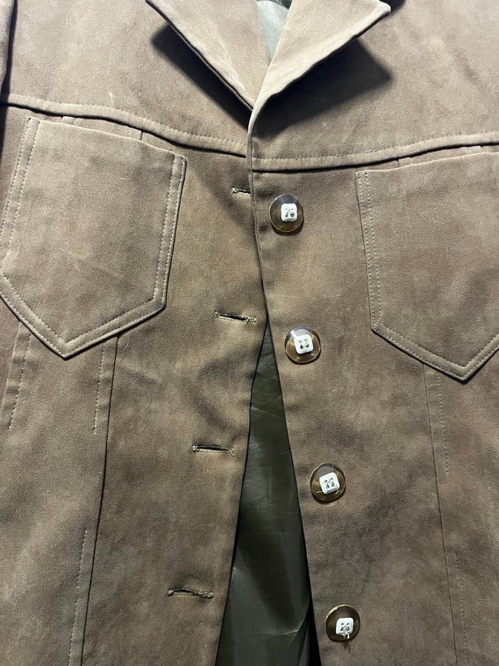 Hardal rengi Süet Kadın Ceketi - Görsel 3