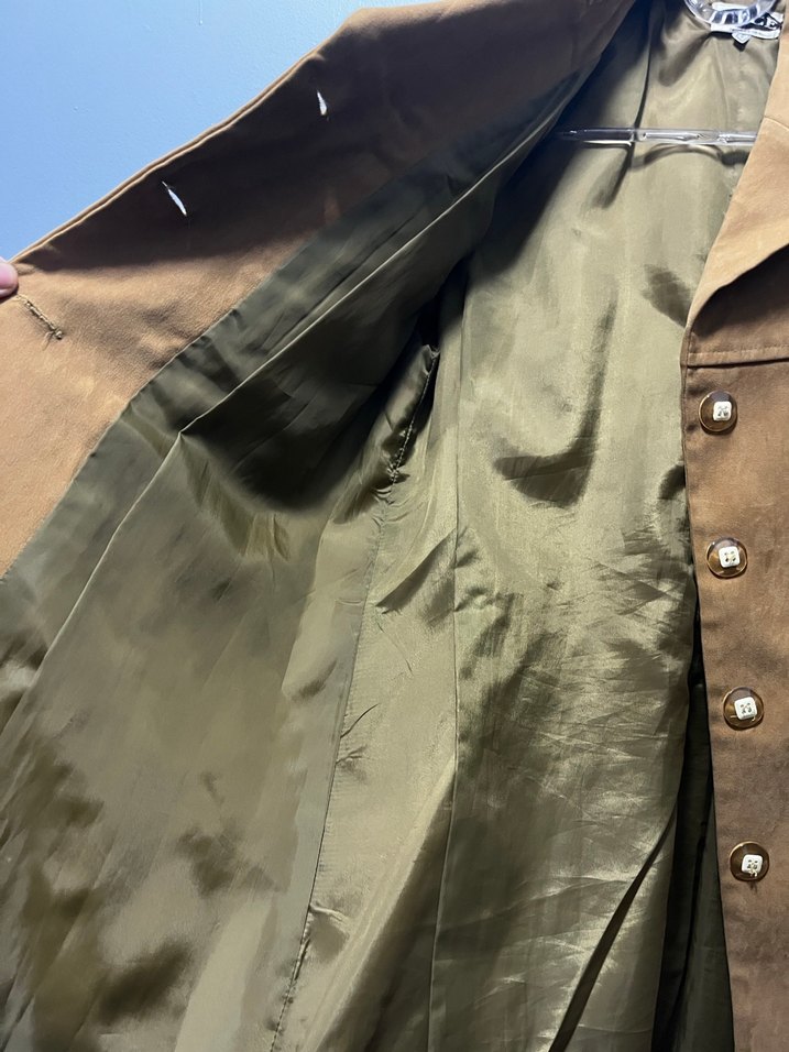 Hardal rengi Süet Kadın Ceketi - Görsel 4