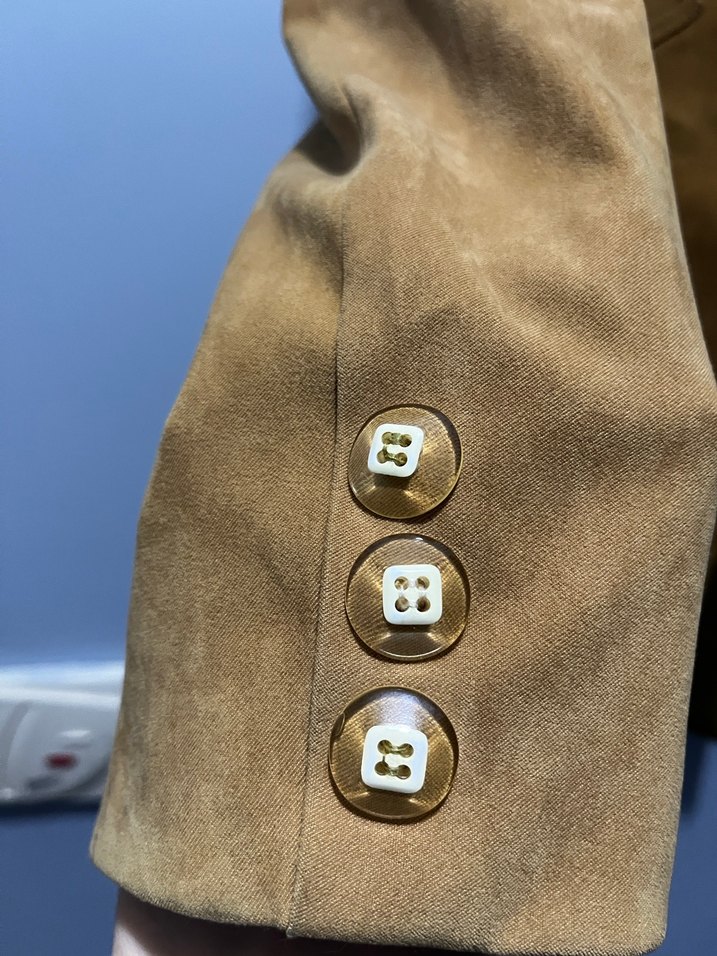 Hardal rengi Süet Kadın Ceketi - Görsel 5