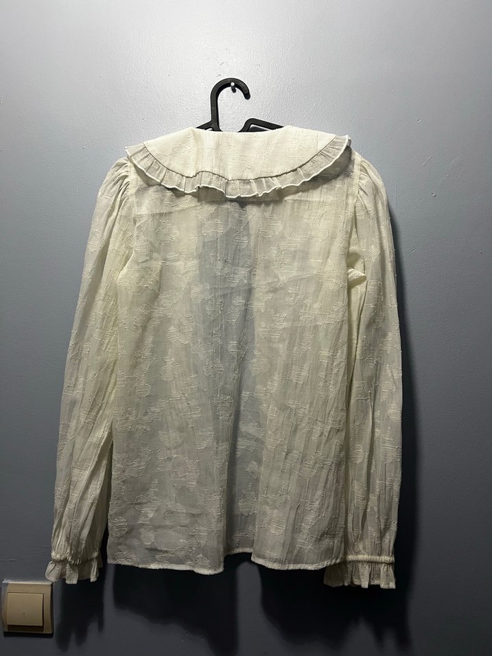 Bohem Beyaz Dantelli Kadın Gömlek - Görsel 3