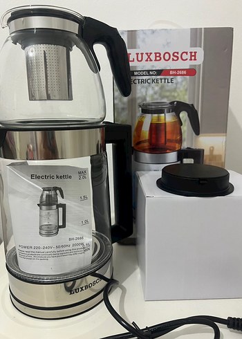 Luxbosch Elektrikli Çay Makinesi Beyaz-Gri