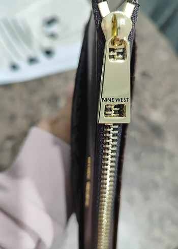 Beden kahverengi Renk Nine West Kahverengi Deri Fermuarlı Cüzdan