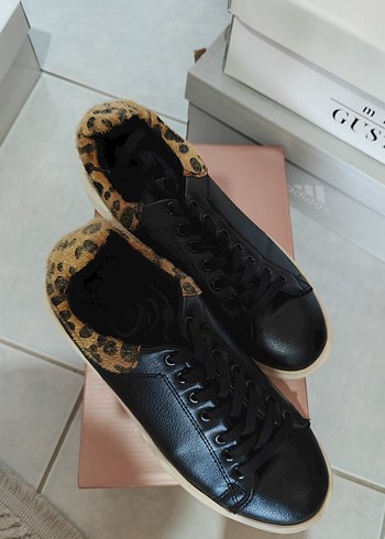 Koton Leopar Detaylı Kahverengi Platform Kadın Spor Ayakkabı