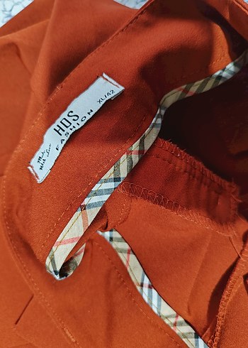 42 Beden Kiremit Rengi Kumaş Kadın Pantolon