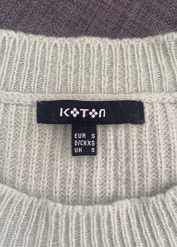 Koton Mint Pastel Su Yeşili Kadın Yün Örgü Elbise Koton