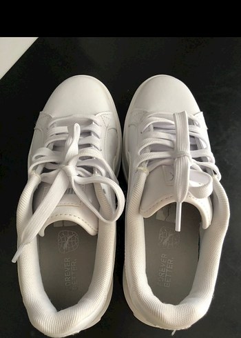 Beyaz Kadın Platform Spor Ayakkabı - Görsel 7