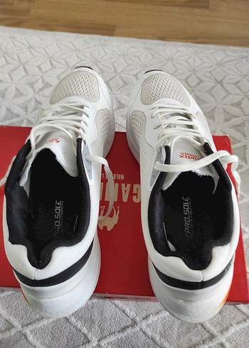 Beyaz Düz Tabanlı erkek Spor Ayakkabı - Görsel 3