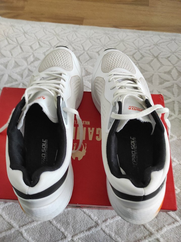 Beyaz Düz Tabanlı erkek Spor Ayakkabı - Görsel 3